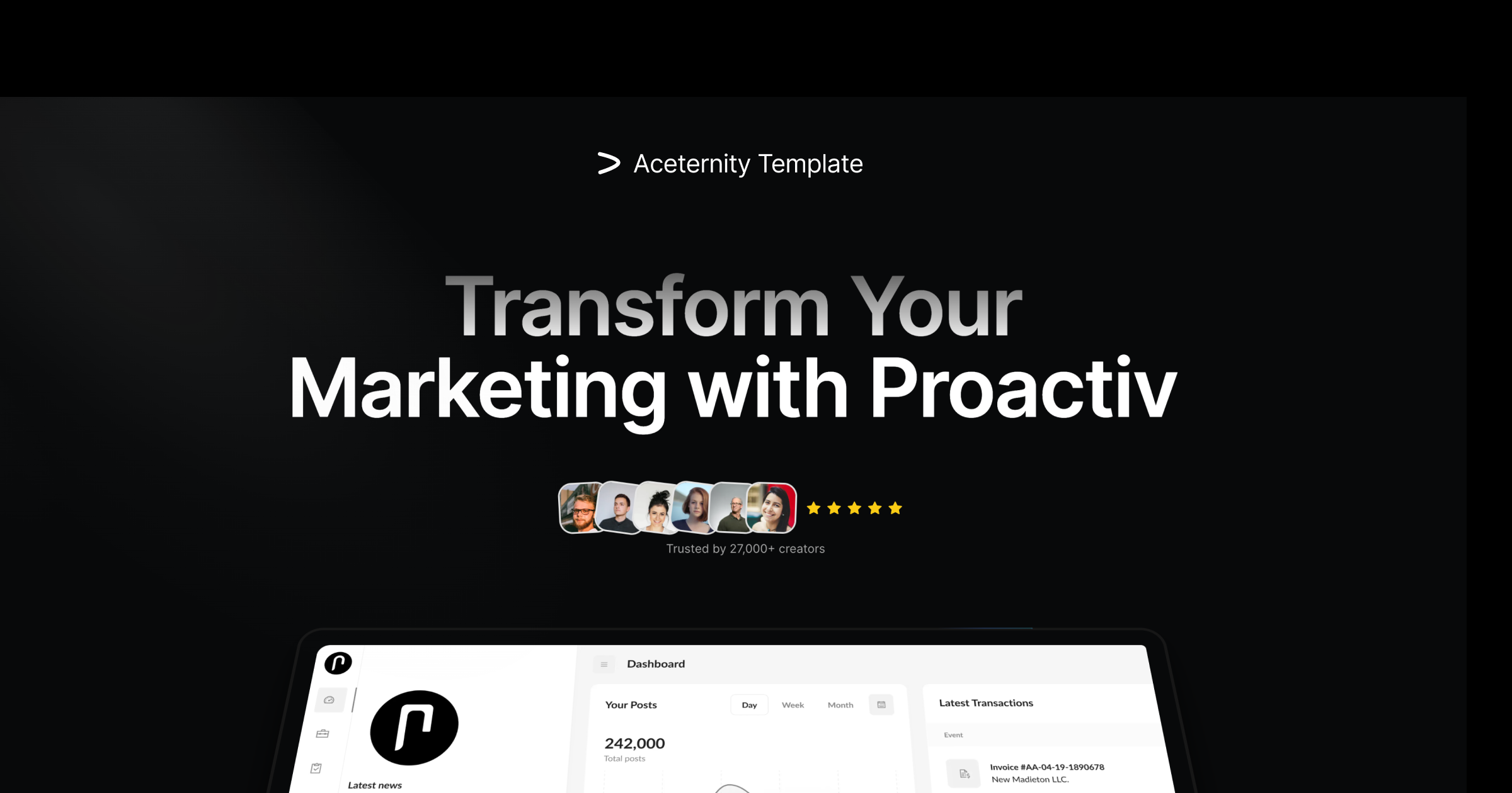 Proactiv - Social Media Automation | Aceternity Templates
